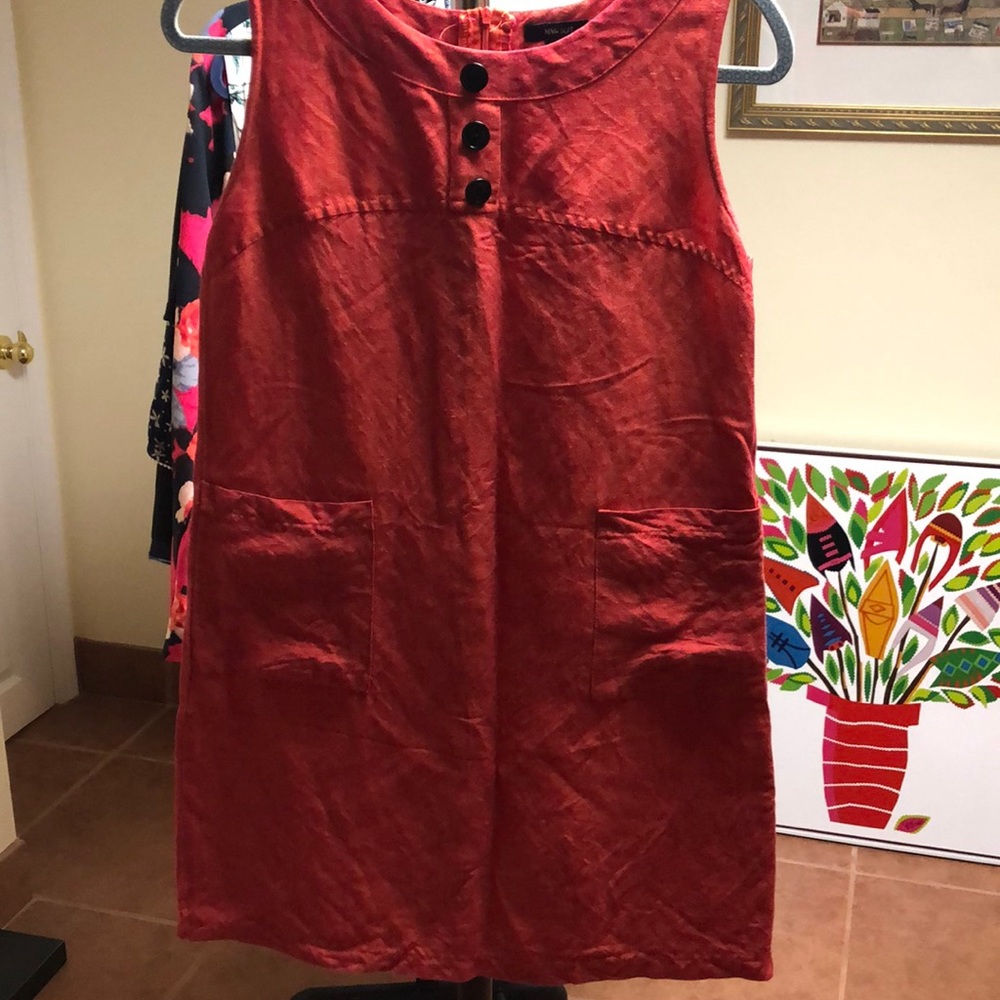 Ming Suit knee length Linen dress-size Large runs small.